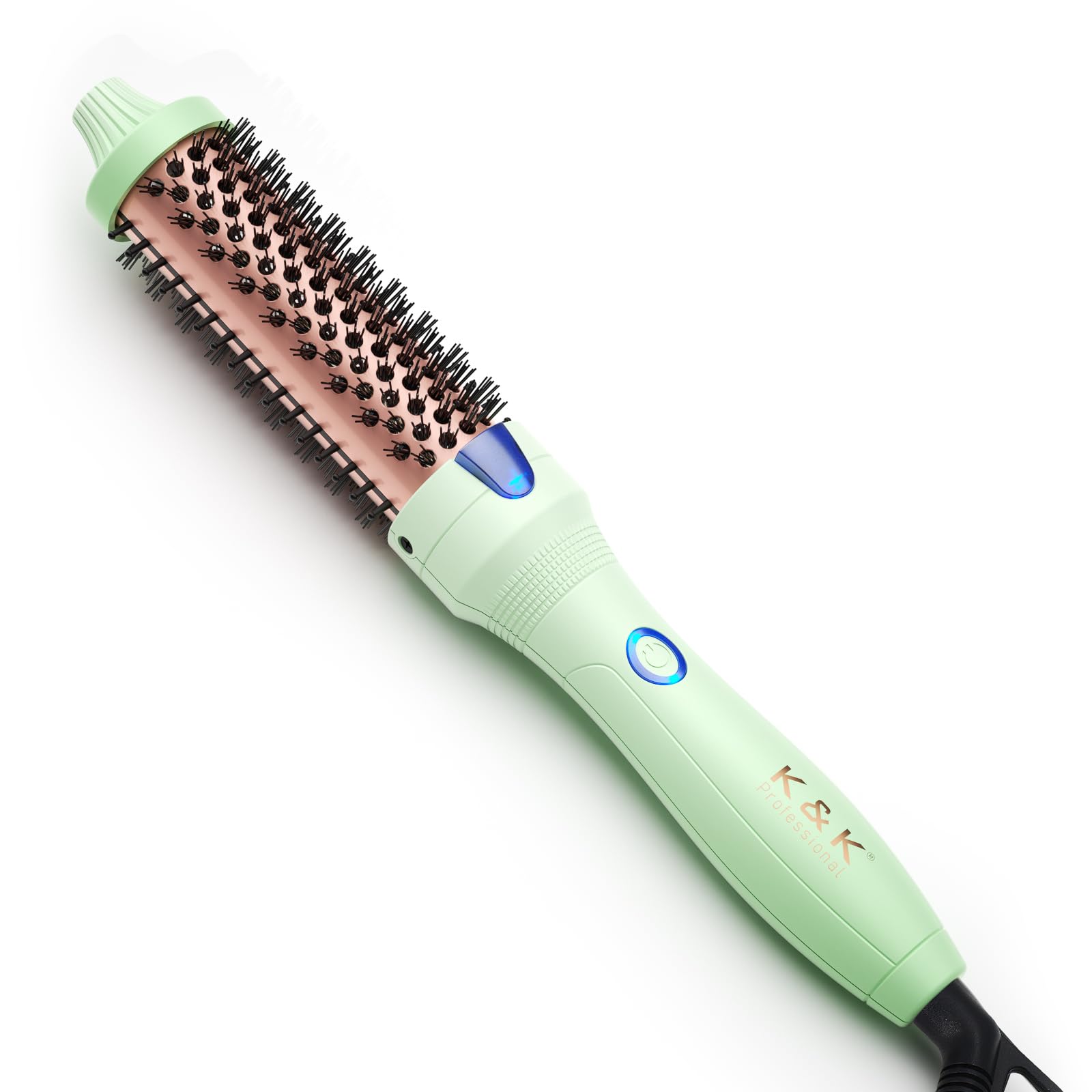 Photo 1 of K&K Brush 30, 1.18 Inch Hot Styling Brush, Ionic Curling Iron with Tourmaline Ceramic Barrel, Professional Hair Curler up to 356°F, Dual Voltage Hair Waving Style Tool for Traveling