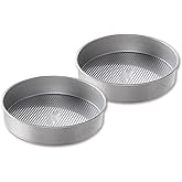 USA Pan Bakeware Round Cake Pan, 9 inch, Nonstick & Quick Release Coating, Made in the USA from Aluminized Steel, Set of 2