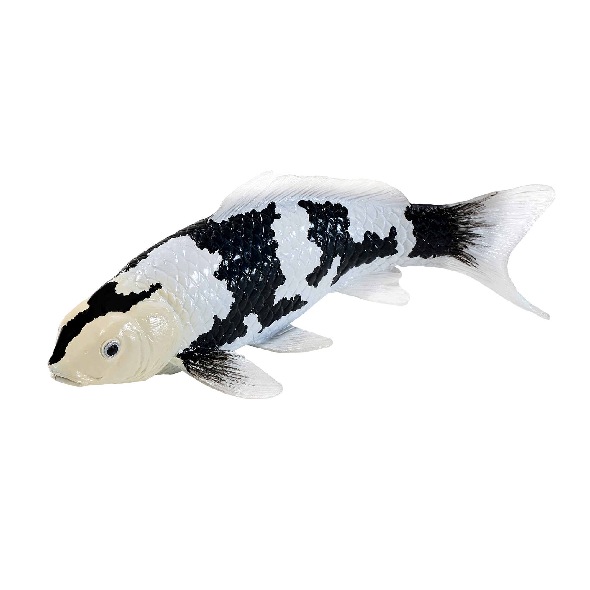 MOJO - Shiro Utsuri Koi | Hand-Painted Toy | Sealife Collection | True to Life & Highly Detailed | Designed in the UK
