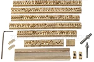 ZONEPACK Copper Brass Stamping Flexible Letters Numbers Alphabets Symbols Characters Molds CNC Engraving Molds for Hot Foil Stamping Machine DIY Gift (184 PCS Microsoft Elegant Black)