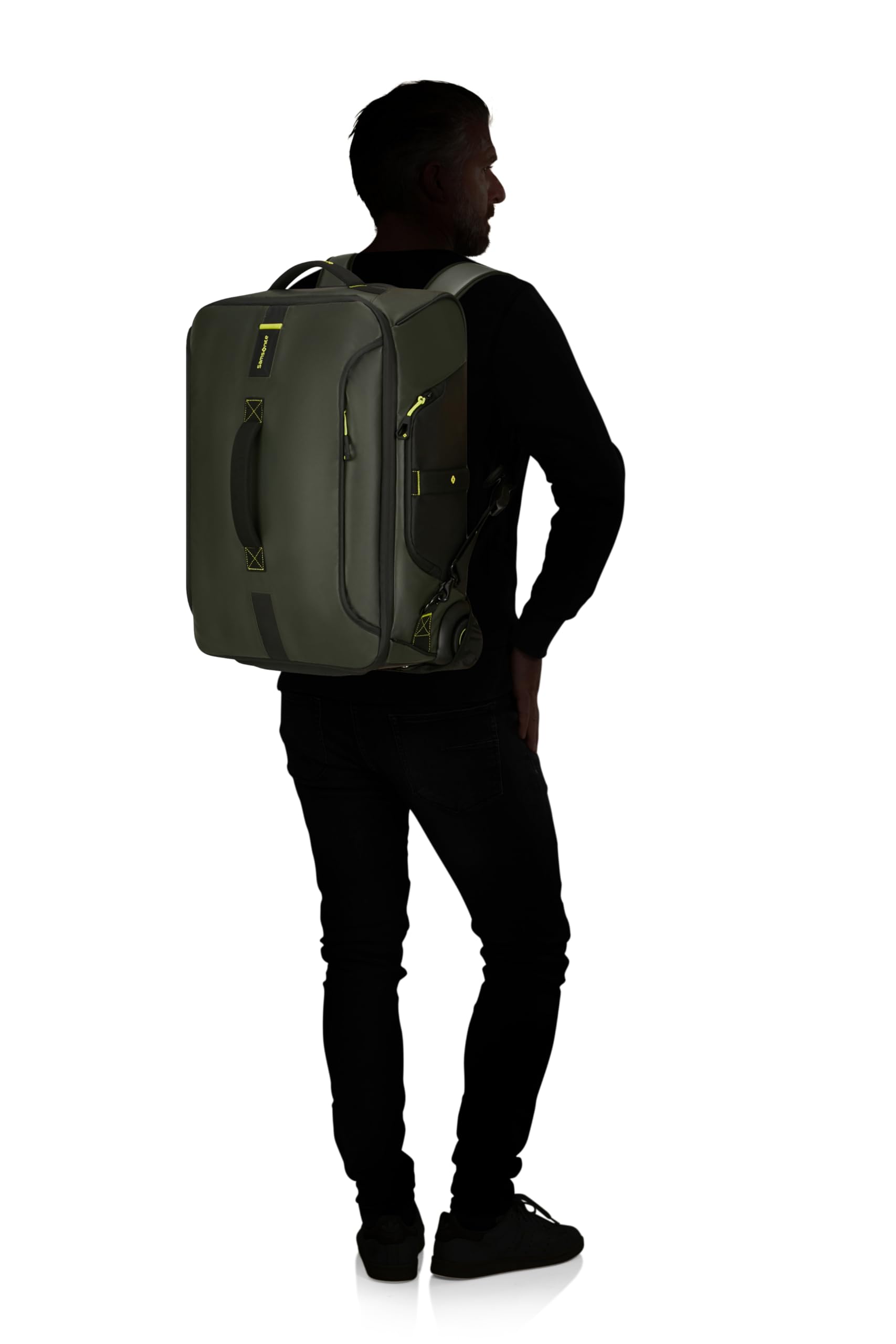 Samsonite Paradiver Light - Reisetasche mit Rollen & Rucksackfunktion (55 cm), Small, Handgepäck, Wasserabweisend, Leicht, 51L, Grün (Jungle Green) 8