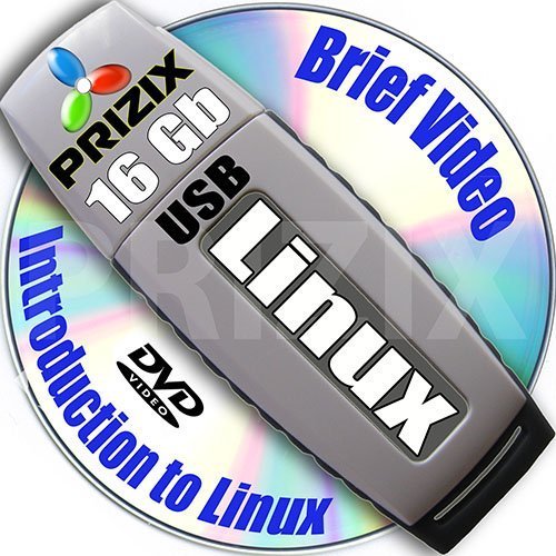 Linux on 16Gb USB Flash Drive and 5-DVDs, Installation and Reference Set, Newest Linux Release 64-bit: Ubuntu 17.04, Fedora 25, CentOS 7 and Kubuntu 17.04