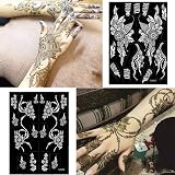 XMASIR 10 Sheets Tattoo Stencils Hand Arm Temporary Templates 25x18 cm view 3