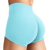 YEOREO Women's Biker Shorts 2.5" No Front Seam Elysina High Waist Hidden Scrunch Workout Gym Yoga Running Shorts