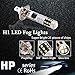 morefulls H1 LED Fog Lights Bulbs - 1600 Lumens 360° Beam Angle 6000k White With Projector (Set of 2)