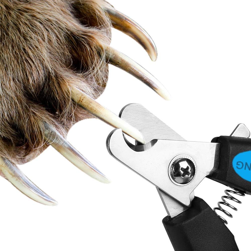 Jisong Dog Nail Clippers, Cat Nail Clipper and Trimmers, Equipped with Safety Protection to Avoid Excessive Cutting, Sharp Blade with Lock Switch, Large Size, Professional Pet Beauty Tools.