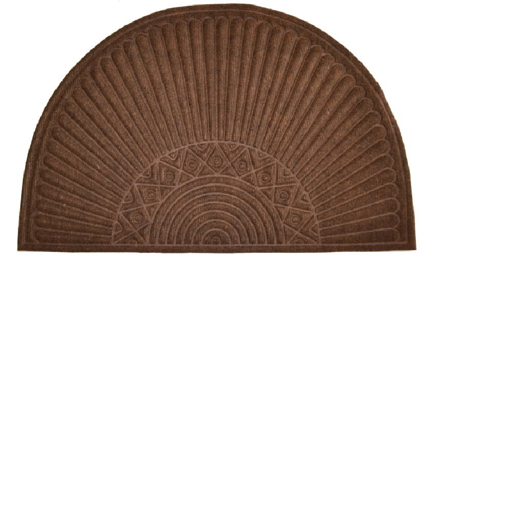 Imports Decor Synthetic Half Round Door Mat, 24" x 36", Brown
