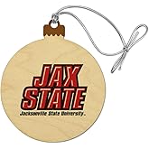 GRAPHICS & MORE Jacksonville State University Primary Logo Wood Christmas Tree Holiday Ornament