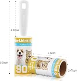 Newthinking Lint Rollers 2 Handles 720 Sheets Pet Hair Remover Refills view 2