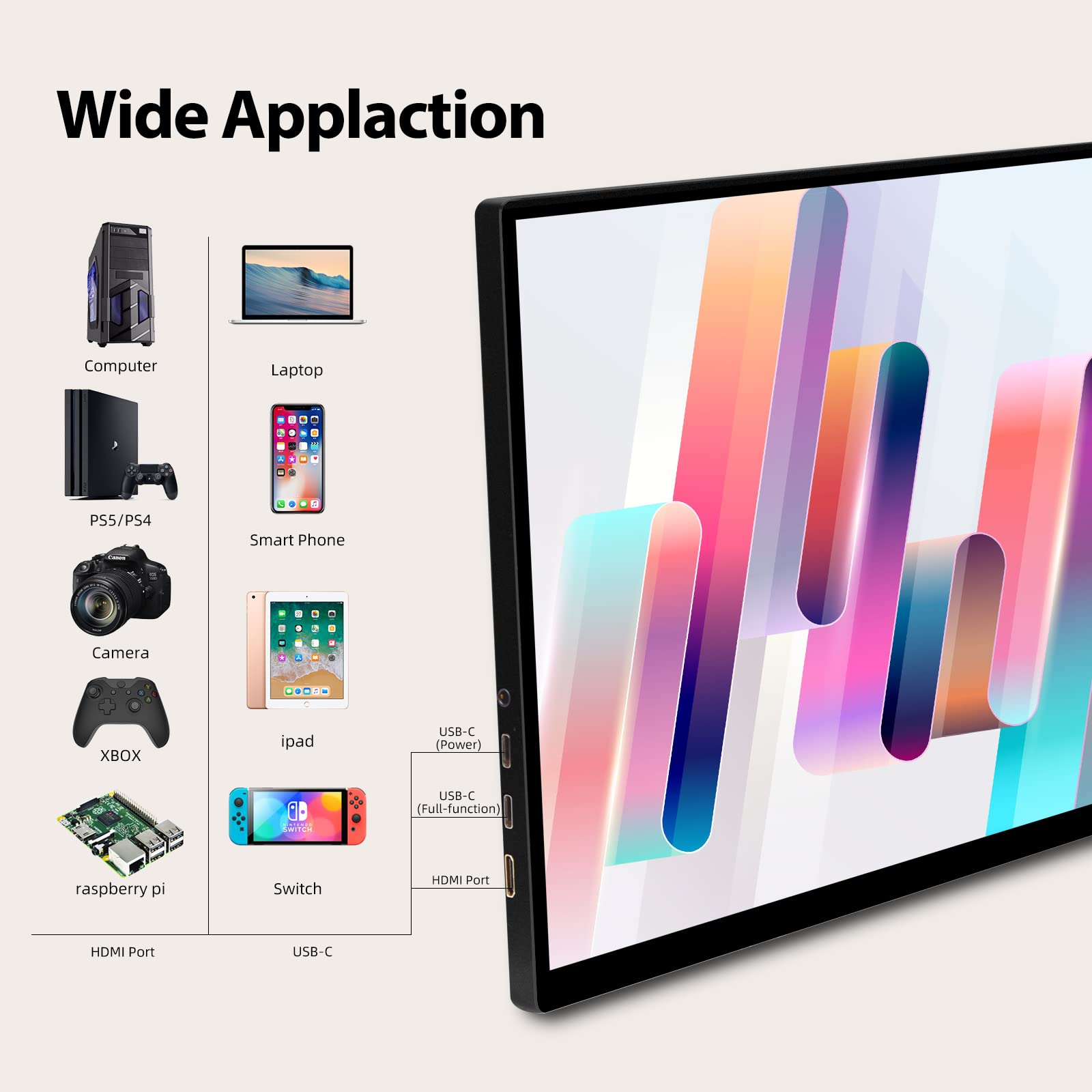 Mua Portable Monitor Touchscreen,15.6 Inch 1920 * 1080 IPS Screen USBC ...