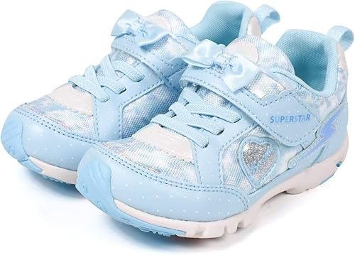 Amazon セレブル ムーンスター Moon Star バネのチカラ 軽量 スニーカー キッズ 女の子 子供靴 運動靴 リボン かわいい サックス 21cm 運動靴 スニーカー