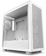 NZXT H7 Flow RGB ATX Mid-Tower PC Case White 3x RGB Fans Tempered Glass view 2