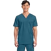 Cherokee Scrub for Men's Tuckable V-Neck Top with 1 Chest Pocket, Pen Slot, Ultra Soft, Durable, 2-Way Stretch Fabric- WW690
