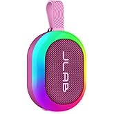JLab Pop Party Portable Bluetooth Speaker, Mulberry, 8+ Hours of Playtime, IP55 Waterproofing, Detachable Loop Handle, Customizable RGB LED Lighting, Lab Sync Up to 100 Speakers, Custom Sound in-App