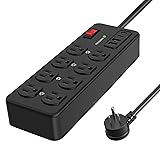Metal Power Strip - 8 Outlet Heavy Duty Surge
