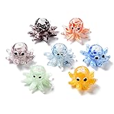 KitBeads 10pcs Random Handmade Glass Lampwork 3D Octopus Sea Animal Beads for Jewelry Making Bracelets Craft Bulk