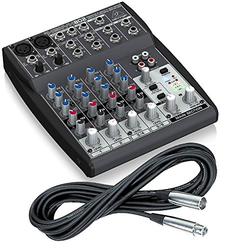 Buy Behringer 802 XENYX plus XLR Mic Cable 8Input 2Bus Mixer Online