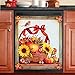 Collections Etc Removable Harvest Basket Arrangement with Pumpkins and Sunflowers, Dishwasher Magnet