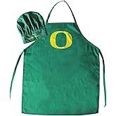 NCAA Oregon Ducks Mens Chef Hat & Apron, Full Color Team Logo