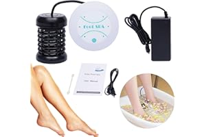 sjcdicnj Ionic Foot Bath Detox Machine, Pedicure Foot Spa Bath Detox Foot Spa System for Home Use,Ionic Cleanse Detox Foot Bath Spa Machine with Foot Bath (1PCS (No Foot Basin))
