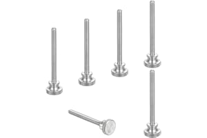 MECCANIXITY M4x40mm Knurled Thumb Screws, 304 Stainless Steel Diamond Head Thumb Screws Metric Knurled Head Bolts with Should