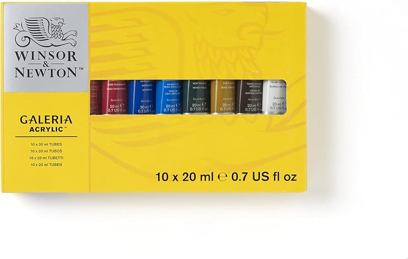 Winsor & Newton Galeria Acrylic Paint Set 10 x 20 ml Tubes