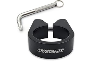 ONIPAX Anti-Theft Bicycle Seat Post Clamp Aluminum Alloy 31.8MM/34.9MM Black (34.9MM)