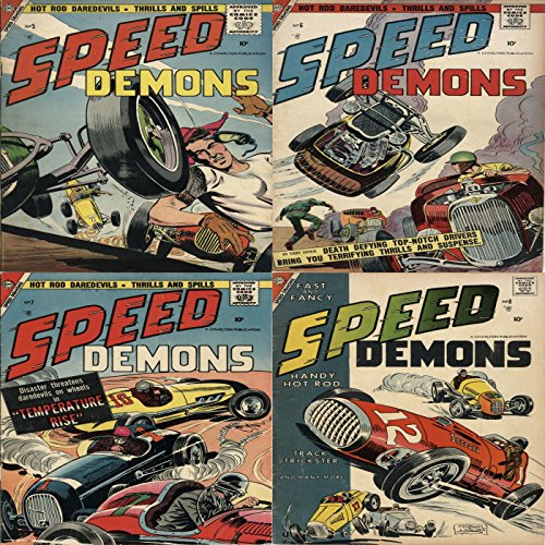 Speed Demons. Issues 5, 6, 7 and 8. Hor rod daredevils, thrills and spills. Death defying top notch drivers bring you terrifying thrills and suspense. Digital Comic Compilations Action and Adventure