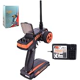 GoolRC Flysky FS-GT2 RC Transmitter with FS-GR3E Receiver, 2.4GHz 2 Channels Radio Controller and 3 Channels Receiver for RC Car Boat