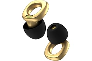Audree Style Ear Plugs for Noise Reduction, Reusable High Fidelity Earplugs for Concerts, Musicians, Motorcycles, Study, Parent, Party, Flights & Noise Sensitivity, 18-29dB Noise Cancelling, Gold