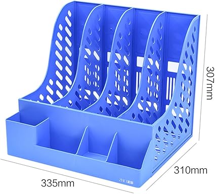 Amazon ファイルボックス書類収納ケースファイルケース プラスチック製４連１体 商務用品ファイル立てオフイス用品 デスクオーガナイザー 文房具 オフィス用品