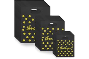 HIMOMO Mini Thank You Bags,300PCS 3 Size Plastic Thank You bags, Thick Small Business bags, Merchandise Bags for Small Business, Retail Shopping Bags Custom Plastic Bags for Birthday Party Wedding