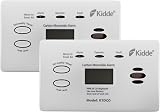 Kidde 2 Pack 7DCO Portable Digital Carbon Monoxide Alarms AA Battery Travel Home view 1