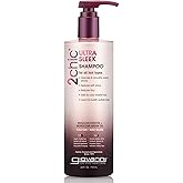 GIOVANNI 2chic Ultra-Sleek Shampoo - Brazilian Phyto-Keratin & Moroccan Argan Oil, Anti-Frizz Formula, Coconut, Shea Butter, Pro-Vitamin B5, Color Safe, Paraben Free - 24 oz