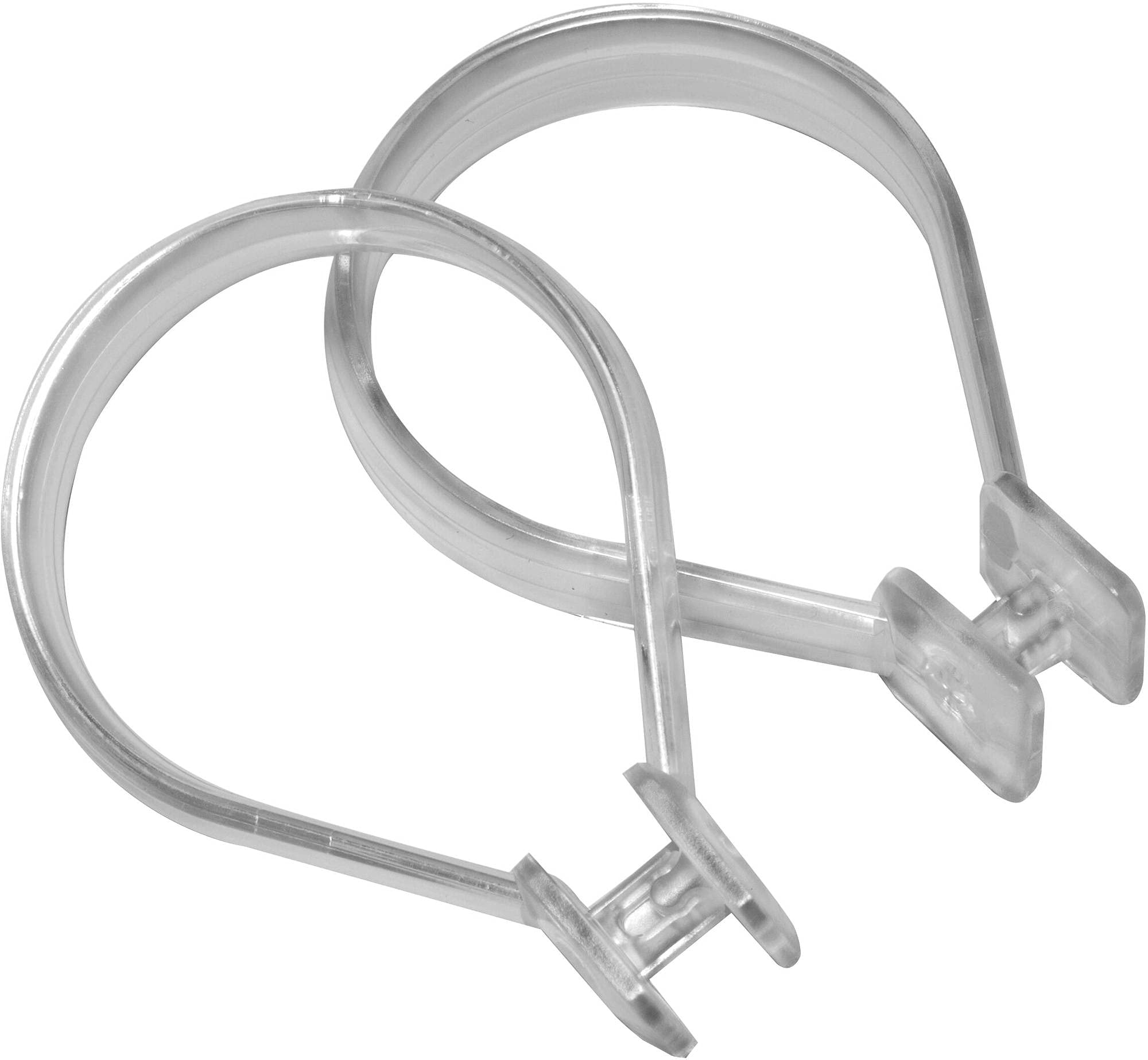 Sealskin Shower Curtain Rings, Clear, 3 X 4.7 X 6.6 cm