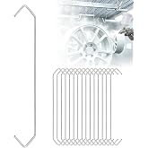 30 Pack 6 inch Length V Hooks，Stainless Steel Metal Durable Powder Coating Hook 0.12" Wire，Suitable for Hanging Powder Coating Kits, Plants, and Store Tools