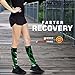 Active Fit Compression Socks (Men & Women) - Premium Graduated Athletic Fit For Running, Cycling, Nurses, Flight Travel, Maternity And For Stamina & Recovery (Green & Black - Men's L / Women's XL)