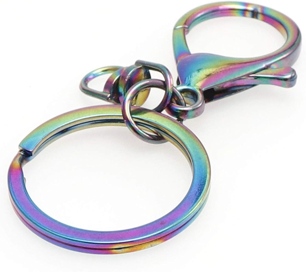 Giftik 3PCS Rainbow Keychain Set,Metal Keychain for Car Bag Key Ring