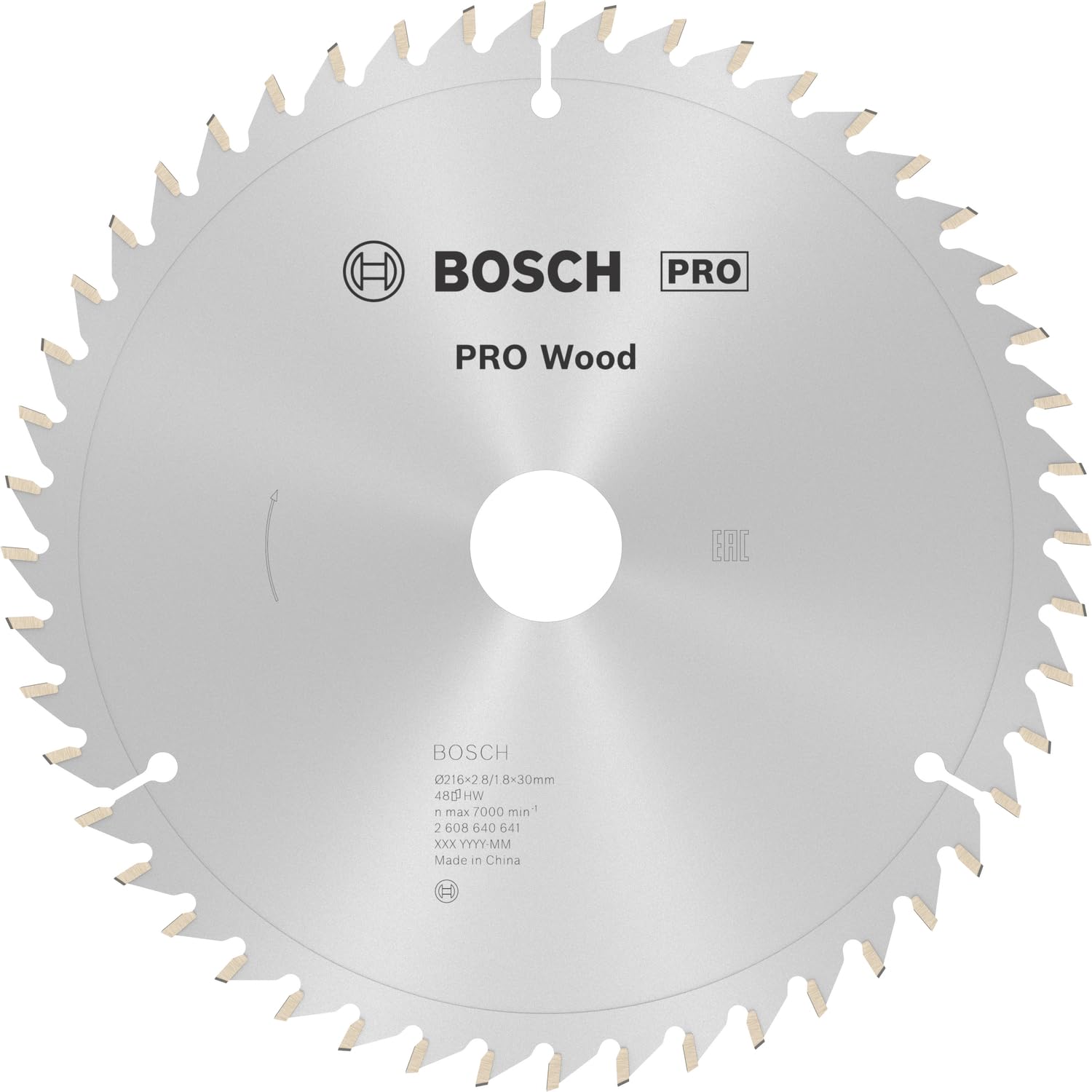 Bosch 1x PRO Wood Circular Saw Blade for Corded Mitre Saws (for Softwood, Hardwood, Ø mm, Professional Accessory Mitre Circular Saw)