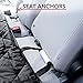 Pawesome The Original Car Seat Cover for Pets, Dogs & Cats - Best Backseat Rear Hammock Style Padded Bench Protector for Cars Trucks & Vans - Waterproof, Black, Polyester, 54
