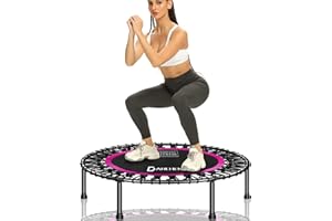 DARCHEN 450 lbs Mini Trampoline for Adults, Indoor Small Rebounder Exercise Trampoline for Workout Fitness for Quiet and Safely Cushioned Bounce, [40 Inch]