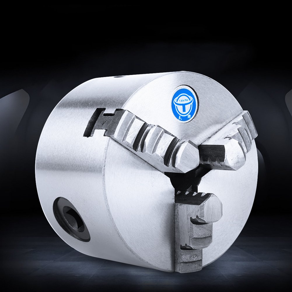 Self-Centering Lathe Chuck, 3inch K11-80 3-Jaw Self-Centering Metal Lathe Chuck with Extra Jaws Turning Machine Accessory - Image 4