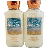 Bath & Body Works Bath and Body Works At The Beach Super Smooth Lotion Sets Gift For Women 8 Oz -2 Pack (At Beach) 16 Fl Oz