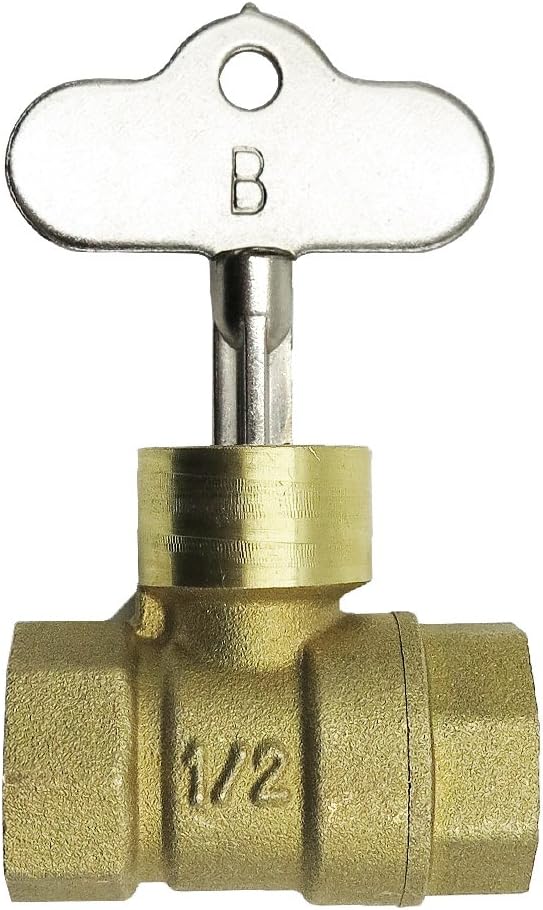 2NB 1/2 Inch Straight Gas Fire Pit Shut Off Valve Kit
