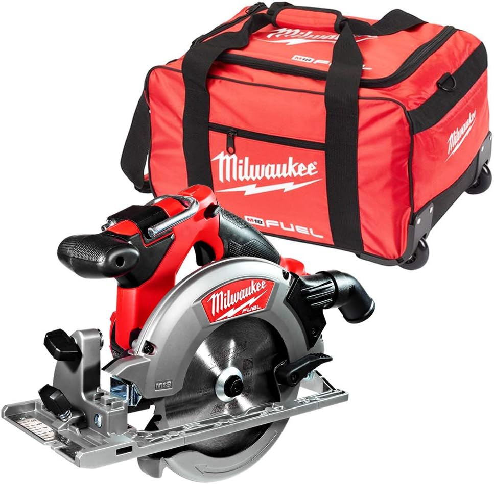 Milwaukee M18CCS55 18V Fuel Circular Saw 165mm with 19 inch Wheel Bag