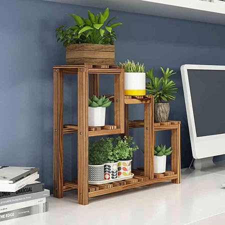 Estantería de Flores Soporte de Flor de Mesa de Madera sólida de ...
