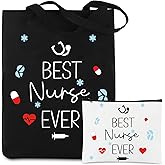 clothmile Nurse Gifts Set for Women Nurse Canvas Tote Bag with Makeup Pouch Best Nurses Appreciation Week Gifts for Nurse Practitioner Graduation Presents