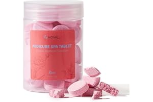 NOVAL Pedicure Spa Tablet - Fast Dissolving, Gentle & Portable Foot Soak for Softening Calluses & Hydrating Skin, Rose Scent