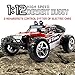 AHAHOO 1:12 Scale RC Cars 35MPH+ High Speed Off-Road Remote Control Vehicle 2.4Ghz Radio Controlled Racing Monster Trucks Rock Climber with LED Light Vision (Red) 