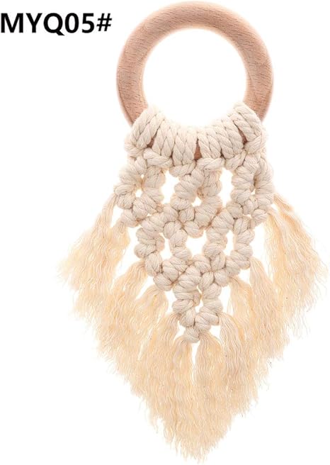 macrame baby teether